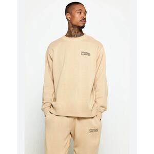 NWT XL Men's Spirtual Gangster Crew sweatshirt & joggers SG Emblem Sandstone